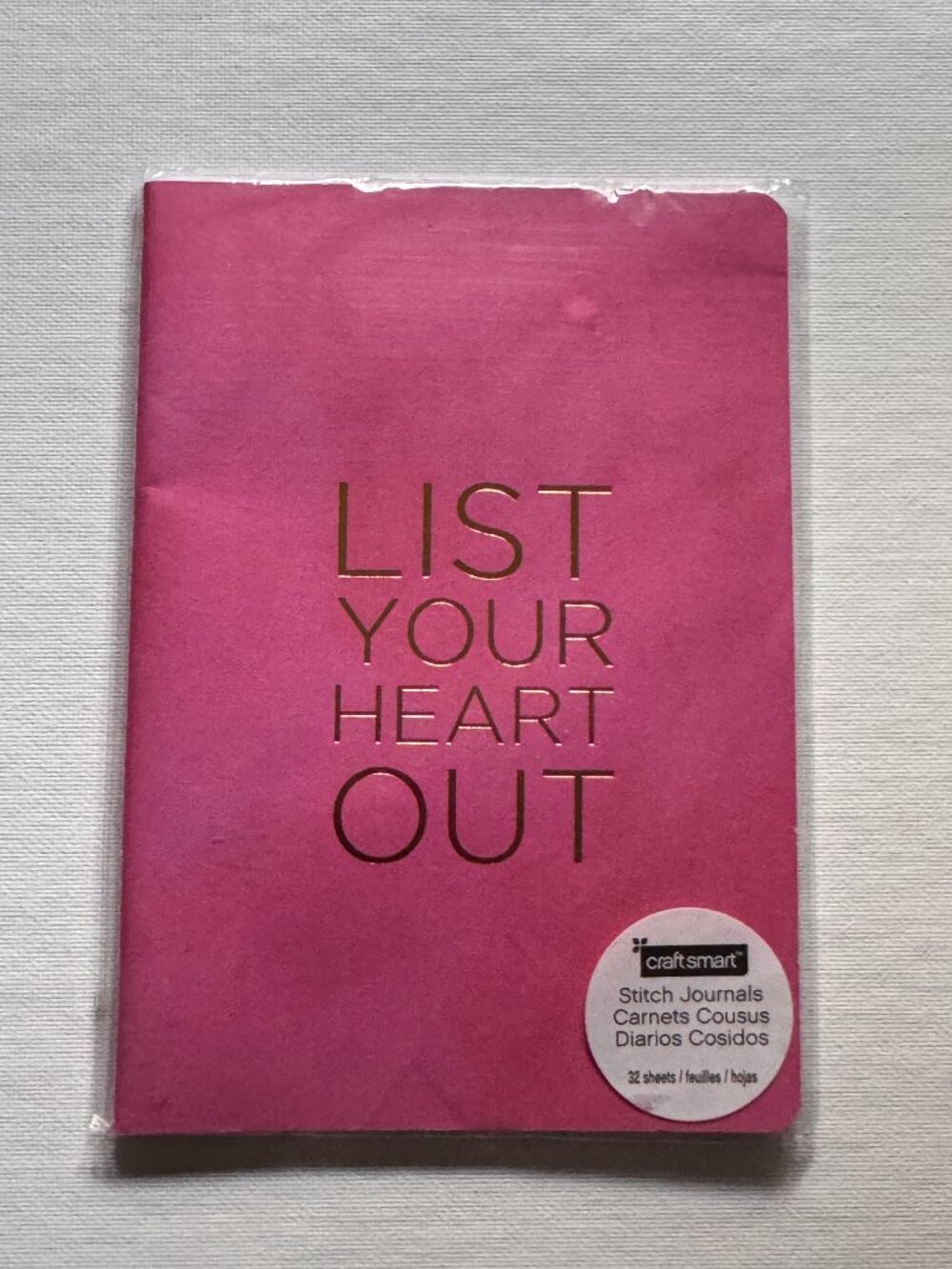 Craftsmart Stitch Journal List Your Heart Out Mini Journal 32 Sheets